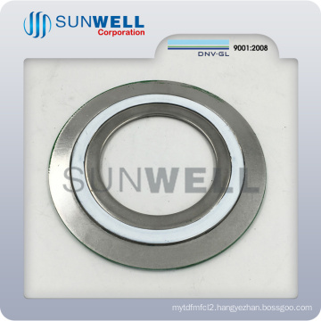 316L PTFE Spiral Wound Gasket Inner&Outer Ring